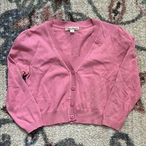 Small Forever 21 Pink Crop Cardigan Sweater